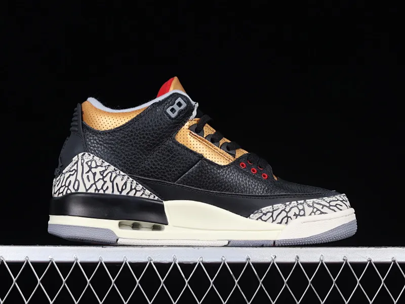 All categories Air Jordan Jordan series basketball shoes Air Jordan 3 Air Jordan 3 Retro "Black Gold" AJ3 Joe 3 black gold cement CK9246-067